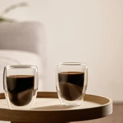 Gifi Tasse avec anse en verre double paroi 350ml| Vaisselle Et Accessoires De Table