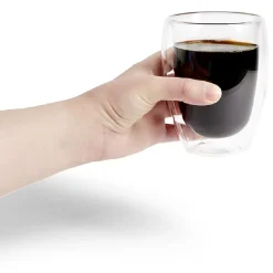 Gifi Tasse avec anse en verre double paroi 350ml| Vaisselle Et Accessoires De Table
