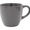 Gifi Tasse en faïence 22 cl uni gris brillant| Vaisselle Et Accessoires De Table