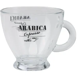 Gifi Tasse en verre transparent design café 23 cl| Vaisselle Et Accessoires De Table