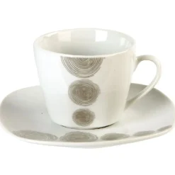 Gifi Tasse et sous tasse design tourbillons| Vaisselle Et Accessoires De Table