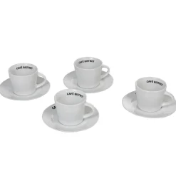Vaisselle Et Accessoires De Table<Gifi Tasse expresso et sous tasse café bistrot blanc x 4
