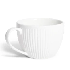 Vaisselle Et Accessoires De Table<Gifi Tasse porcelaine 42cl strie embossée blanche
