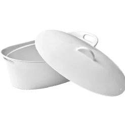 Cuisson<Gifi Terrine avec couvercle ovale blanche