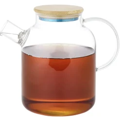 Gifi Théière en verre et bambou 1,6L| Vaisselle Et Accessoires De Table
