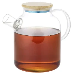 Gifi Théière en verre et bambou 1,6L| Vaisselle Et Accessoires De Table