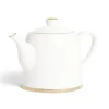 Vaisselle Et Accessoires De Table<Gifi Théière 1L faïence blanc et doré Ø12xH15xm
