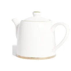 Vaisselle Et Accessoires De Table<Gifi Théière 1L faïence blanc et doré Ø12xH15xm