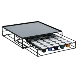 Rangement De Cuisine<Gifi Tiroir à capsules plateau et grille en métal noir
