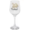 Gifi Verre à cocktail à pied transparent avec inscription 48 cl x2| Vaisselle Et Accessoires De Table