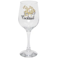 Gifi Verre à cocktail à pied transparent avec inscription 48 cl x2| Vaisselle Et Accessoires De Table