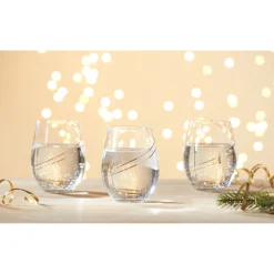Gifi Verre à eau avec ruban doré x4| Vaisselle Et Accessoires De Table