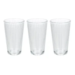 Gifi Verre à eau embossé transparent 32,5 cl x3| Vaisselle Et Accessoires De Table