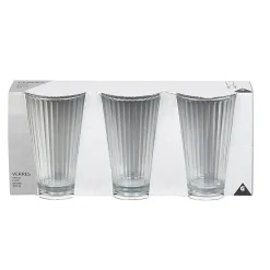 Gifi Verre à eau embossé transparent 32,5 cl x3| Vaisselle Et Accessoires De Table