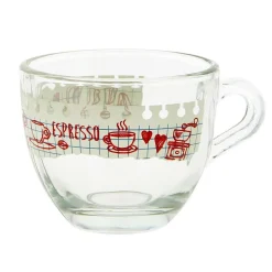 Gifi Verre à expresso 7,5 cl transparent motif bloc note petit déjeuner| Vaisselle Et Accessoires De Table
