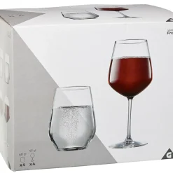 Vaisselle Et Accessoires De Table<Gifi Verre à pied 47 cl x4 avec gobelet en verre 40 cl x4