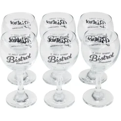 Vaisselle Et Accessoires De Table<Gifi Verre à pied en verre transparent design Bistrot x6