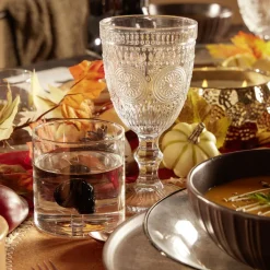 Vaisselle Et Accessoires De Table<Gifi Verre à pied motif baroque 310ml H17cm