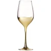 Gifi Verre à pied Oksana doré 35cL x4| Vaisselle Et Accessoires De Table