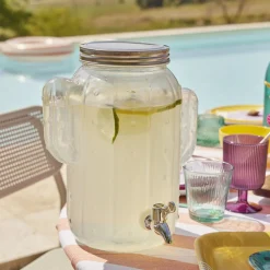Vaisselle Et Accessoires De Table<Gifi Verre à pied strié 300ml plastique Ø8xH12,5cm- 3 coloris
