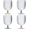 Gifi Verre à vin en plastique réutilisable x4| Vaisselle Et Accessoires De Table