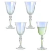Gifi Verre à vin irisé transparent 27cl x4| Vaisselle Et Accessoires De Table