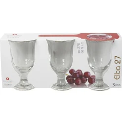 Gifi Verre à vin pied Elba x3| Vaisselle Et Accessoires De Table
