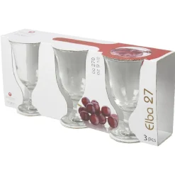 Gifi Verre à vin pied Elba x3| Vaisselle Et Accessoires De Table