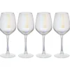 Gifi Verre à vin transparent irisé x4| Vaisselle Et Accessoires De Table
