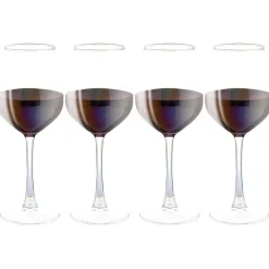 Gifi Verre à vin transparent irisé x4| Vaisselle Et Accessoires De Table