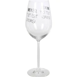 Gifi Verre à vin XL sur pied inscription Vendredi tout est permis ! 75 cl| Vaisselle Et Accessoires De Table