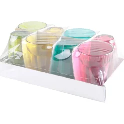 Gifi Verre bas coloré en verre 23 cl x 8| Vaisselle Et Accessoires De Table