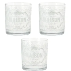 Gifi Verre bas la maison vintage x 3| Vaisselle Et Accessoires De Table