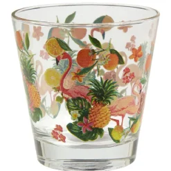 Vaisselle Et Accessoires De Table<Gifi Verre bas style tropical motif fruits et flamant rose 25cl