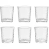 Gifi Verre bas transparent martelé 28cl x6| Vaisselle Et Accessoires De Table