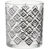 Gifi Verre bas transparent motif ethnique noir 25cl x2| Vaisselle Et Accessoires De Table