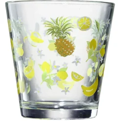 Gifi Verre conique bas motif exotique 25,5 cl x3| Vaisselle Et Accessoires De Table
