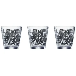 Gifi Verre conique bas motif feuillage 25,5 cl x3| Vaisselle Et Accessoires De Table