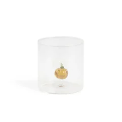Gifi Verre décor citrouille 350ml Ø8xH8,5cm| Vaisselle Et Accessoires De Table