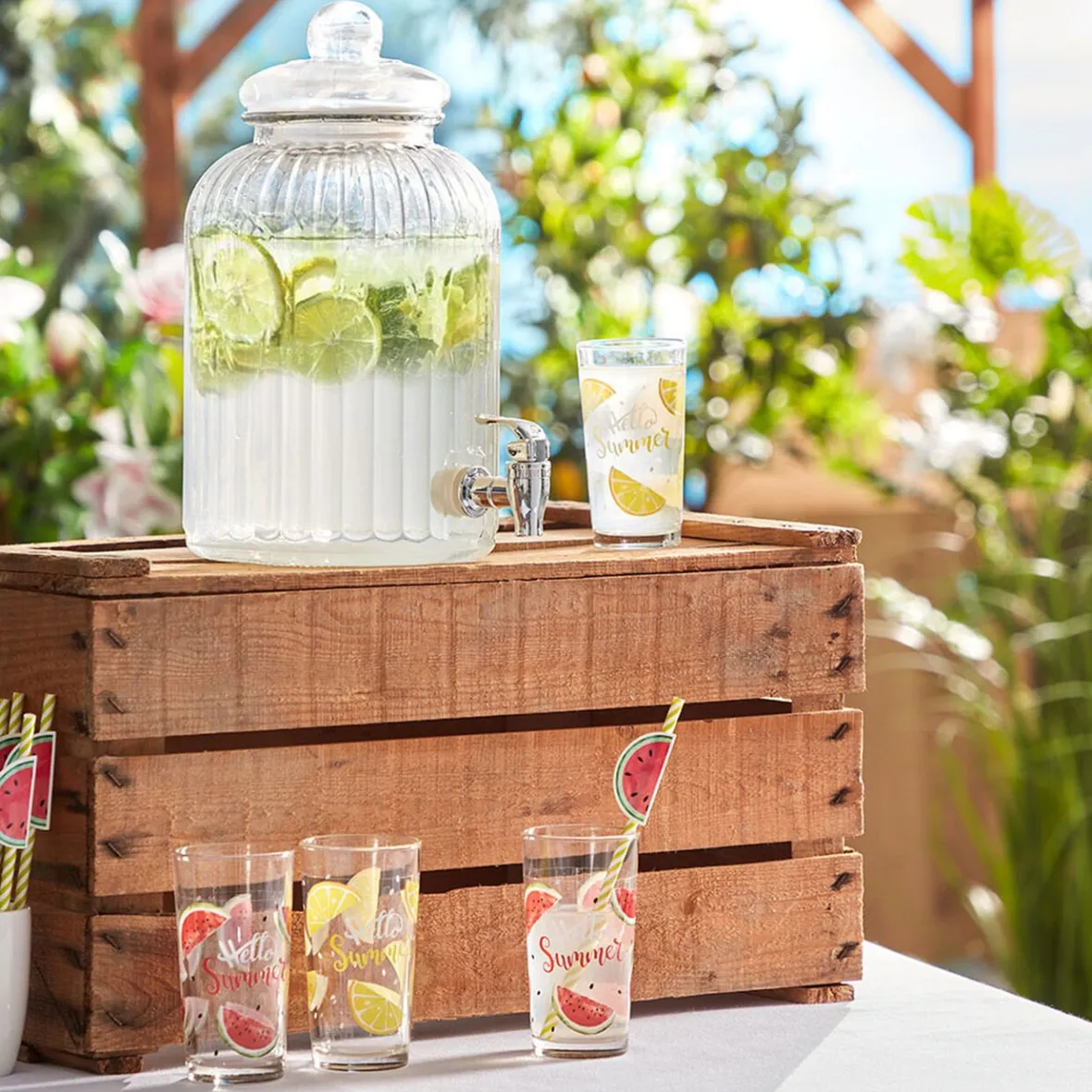 Gifi Verre haut citron Hello Summer x 6| Vaisselle Et Accessoires De Table