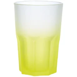 Gifi Verre haut effet givré jaune fluo 40 cl - Frozen| Vaisselle Et Accessoires De Table