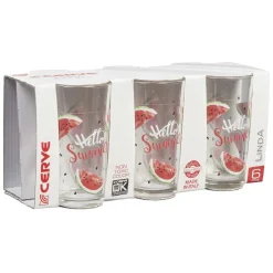 Gifi Verre haut pastèque Hello Summer x 6| Vaisselle Et Accessoires De Table