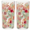 Gifi Verre haut transparent motif grenade rouge 25cl x2| Vaisselle Et Accessoires De Table