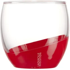 Gifi Verre Laguiole Evolution petit modèle transparent et rouge 34,5 cl| Vaisselle Et Accessoires De Table