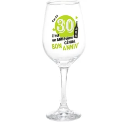Gifi Verre pied à message humoristique| Vaisselle Et Accessoires De Table