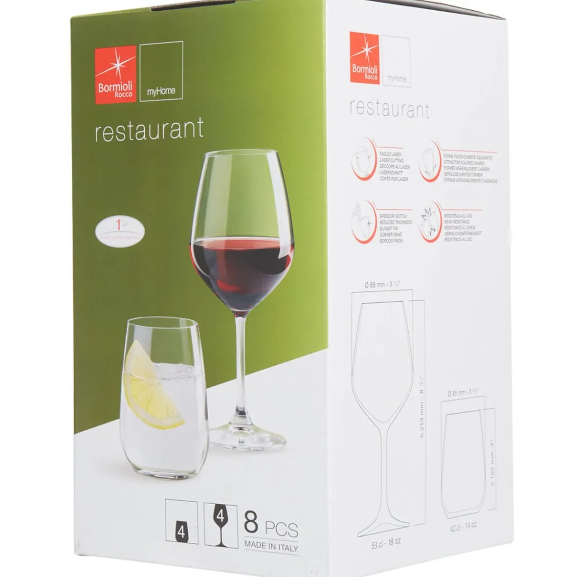 Gifi Verre Restaurant Bormioli Rocco x8| Vaisselle Et Accessoires De Table