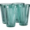 Gifi Verre strié bleu 300 ml x4| Vaisselle Et Accessoires De Table