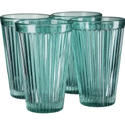 Gifi Verre strié bleu 300 ml x4| Vaisselle Et Accessoires De Table