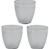 Vaisselle Et Accessoires De Table<Gifi Verre transparent à relief x 3