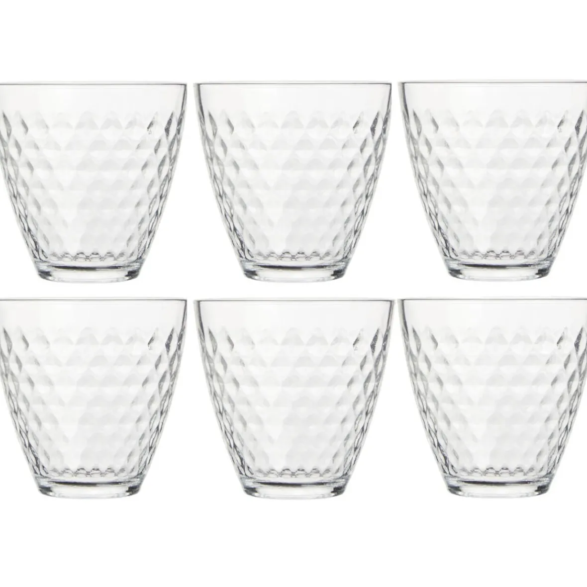 Gifi Verre transparent design point relief 25 cl x12| Vaisselle Et Accessoires De Table